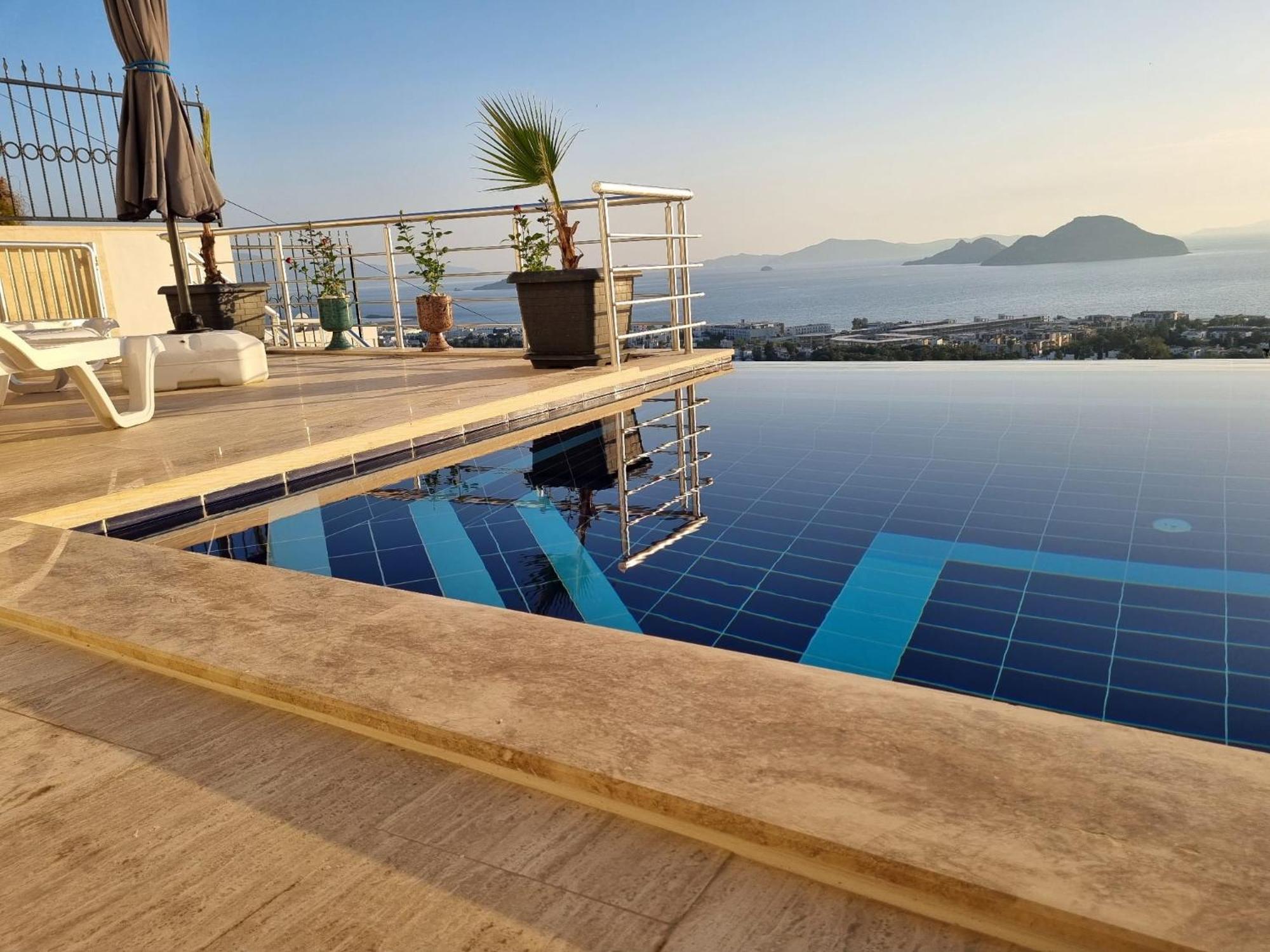 Bodrum Eason Villa & House 350M2 Full Sea View With Private Infinity Pool المظهر الخارجي الصورة